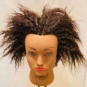 Brown Human Hair Mannequin Head